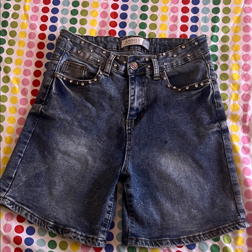 Angels Women's Blue Jean Shorts